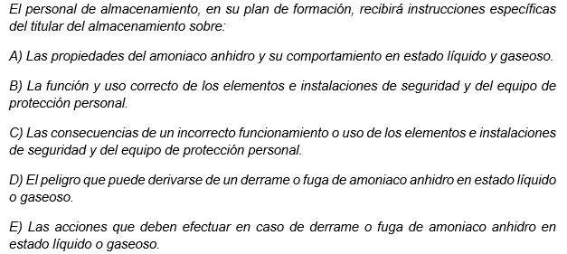 Formación para el personal de un Almacenamiento de Producto Químico (APQ) 1